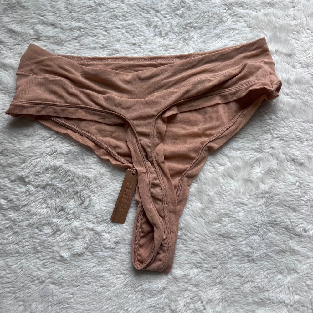 SKIMS Fits Everybody High Waisted Thong Ochre PN-THG-1635 Women's Size 4X New